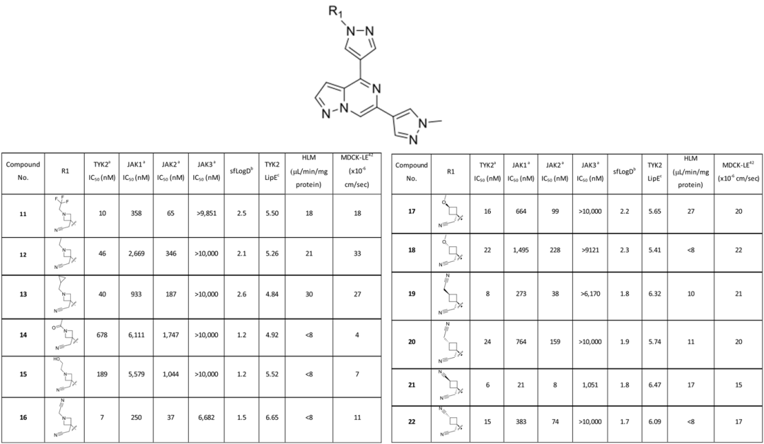 JMC | 計算輔助的輝瑞臨床2期TYK2抑制劑的研發過程 JMC | 計算輔助的輝瑞臨床2期TYK2抑制劑的研發過程