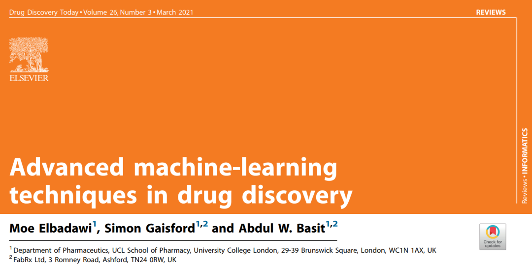 Drug Discovery Toady | 藥物發現中的先進機器學習技術 Drug Discovery Toady | 藥物發現中的先進機器學習技術